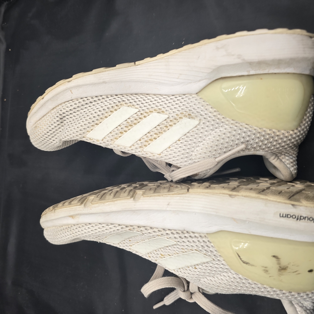 Adidas Beige and White Athletic Sneakers‎